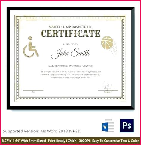 Sports Award Certificate Template Word – Card Template