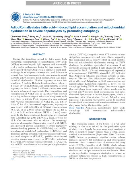 Pdf Adiporon Alleviates Fatty Acidinduced Lipid Accumulation And