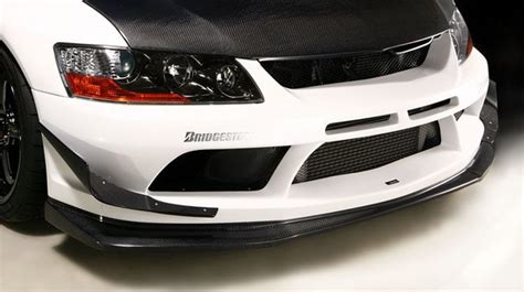 Varis Ver Front Bumper With Carbon Underlip For Mitsubishi