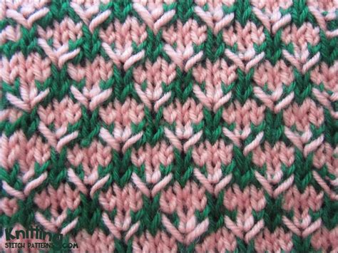 Two Color Thorn Stitch Knitting Stitch Patterns