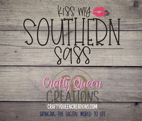 Kiss My Southern Sass Svg Etsy