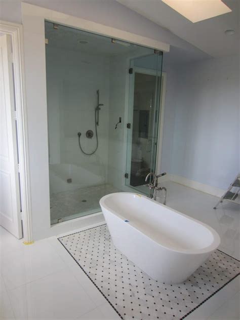 1 2 Inch Frameless Glass Steam Shower Enclosure Del Mar Patriot Glass And Mirror San Diego Ca