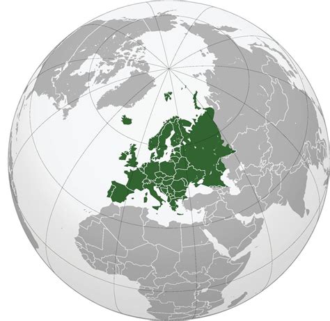 Map of Globe of Europe 6597139 Vector Art at Vecteezy