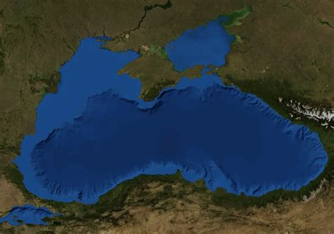 Black Sea Satellite Image - MapSof.net