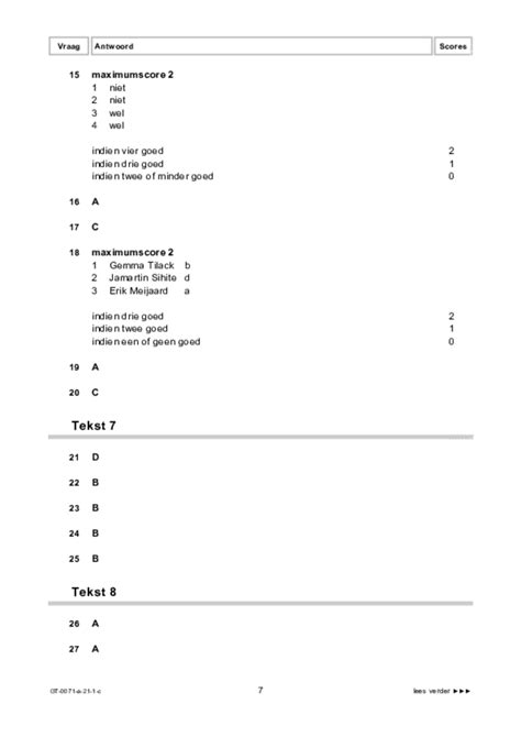 Engels Eindexamen Vmbo Gltl Correctievoorschrift Eindexamens Nu