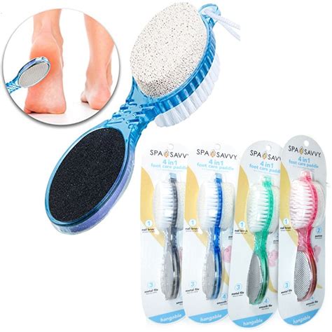 4 In 1 Foot Care Stone Callus Brush Pumice Scrubber Pedicure Exfoliate