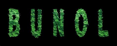 Premium Photo | Bunol lettering bunol forest ecology concept