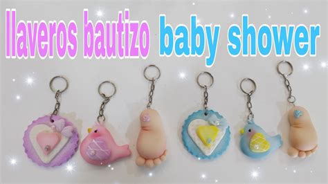 Llaveros De Porcelana Fria Bautizo Baby Shower Ideas Faciles