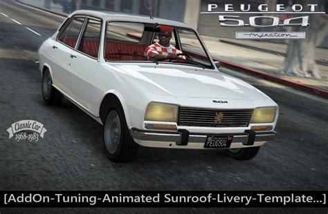 Peugeot 504 Injection Add On Tuning Template Roof Animation