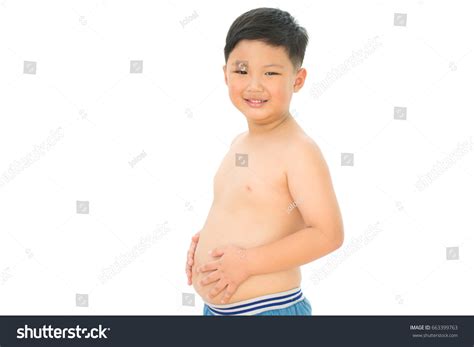 Fat Boy Naked Isolated On White Stock Photo Shutterstock