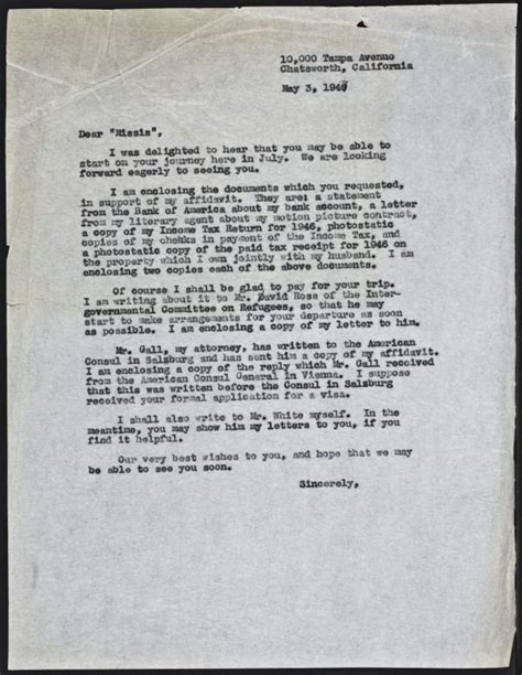 To Marie Strakhow Letter 299 AynRand Org