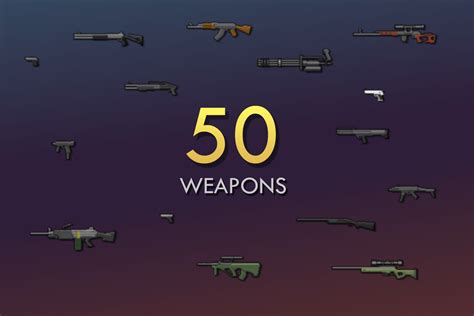 Pixel Guns 2d Weapon Pack 2d Unity Asset Store