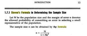 Slovin’s Formula Credited to Taro Yamane | OpenBookPage