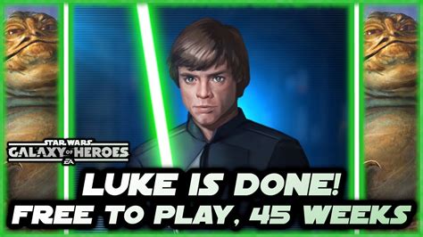 Jedi Knight Luke Skywalker Relic Free To Play Jabba Farming At