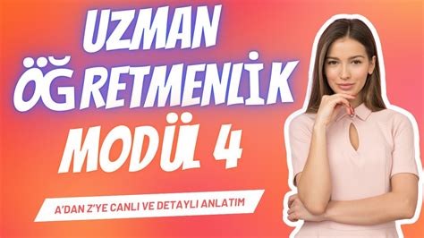 2023 ÖKBS UZMAN ÖĞRETMENLİK SINAVI MODÜL 4 CANLI YAYINI EĞİTİM