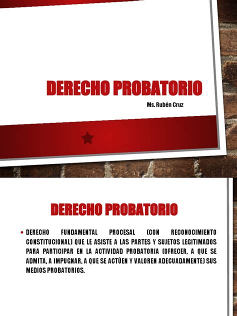 Semana 10 Derecho Probatorio Pdf Evidencia Ley Ley Procesal