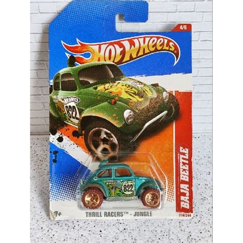 RARIDADE Miniatura HOT WHEELS De THRILL RACERS JUNGLE BAJA BEETLE FUSCA Item Raro De