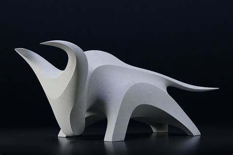 Modern abstract bull sculpture 017 3D model | CGTrader