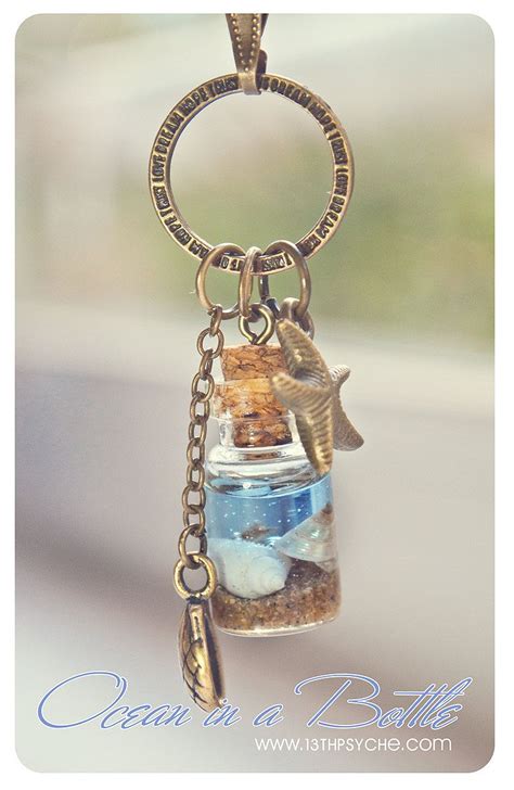 Ocean In A Bottle Necklace Vial Necklace With Shells Mini Glass Bottle Necklace Shell Bottle