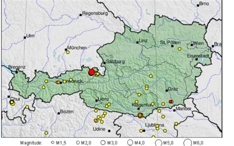 St Johann Erdbeben Der St Rke In Tirol Kleine Sch Den