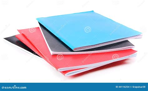 School Writing-books On White Background. Stock Photo - Image of list, notepad: 44116254