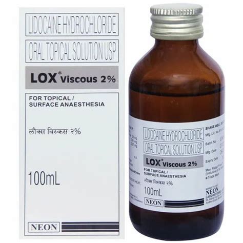 Lox Viscous 2 100ml Lidocaine Hydrochloride Oral Topical