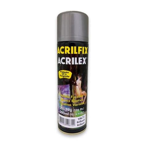 Verniz Acrilex Spray Fixador Brilhante Acrilfix 300ml Verniz