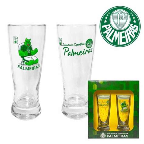 Palmeiras Presente Palmeirense Jogo Conjunto Copos Cerveja Chopp