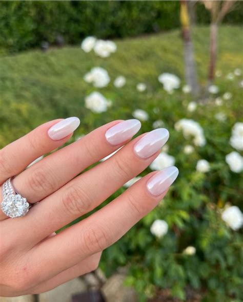 45 Glazed Donut Nails To Try Yourself Chrome Hailey Bieber Nails 1