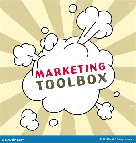 Sign Displaying Marketing Toolbox Business Concept Means In Promoting