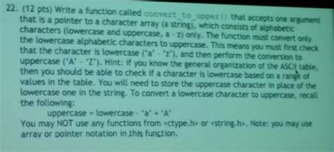 Solved 22 12 Pts Write A Function Called Convert To