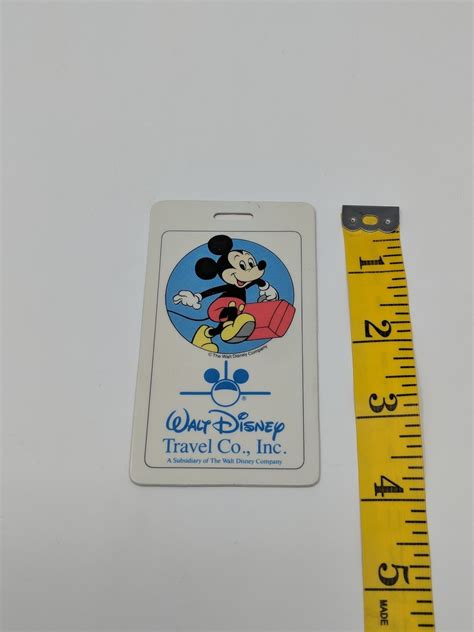 Walt Disney World Mickey Mouse Luggage Tag Suitcase Disneyland Travel