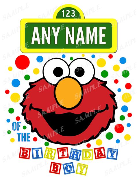 Sesame Street Birthday Shirt Svg