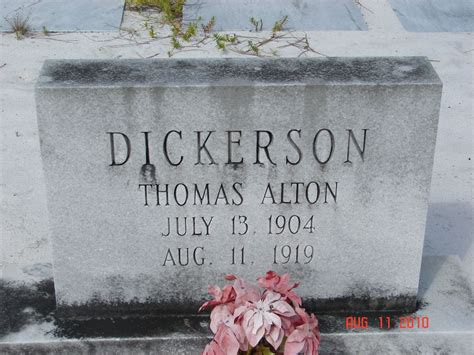 Thomas Alton Dickerson Find A Grave Gedenkplek