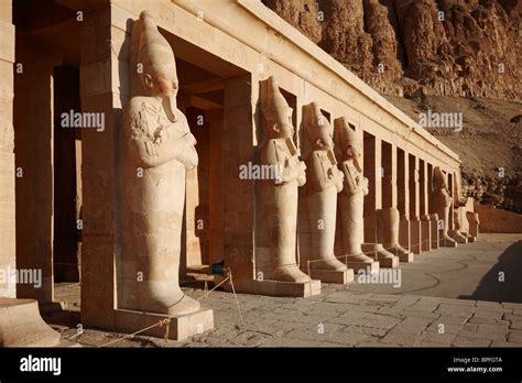 Osiris Statues At Mortuary Temple Of Hatshepsut Deir El Bahari Luxor