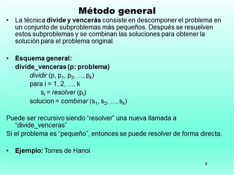 Programaci N M Todo Divide Y Vencer S