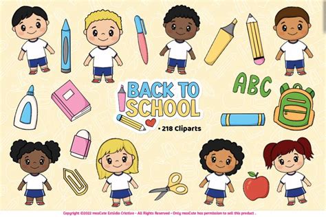 Back to school clipart, kids, students teachers