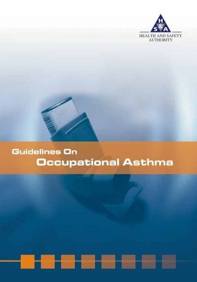 Guidelines On Occupational Asthmapdf Health And Safety Authority