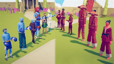 Taekwondo Team 🥋 Vs 🥊 Boxer Team Totally Accurate Battle Simulator