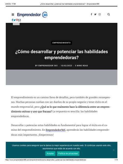 Cómo Desarrollar Y Potenciar Las Habilidades Emprendedoras