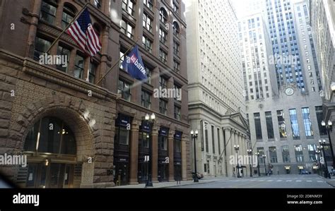 Lasalle street is a major north south street in chicago hi-res stock ...