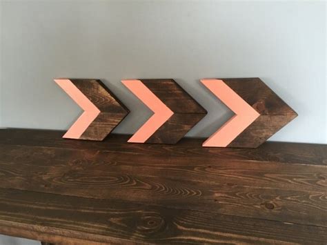 Colorful Set Of Three 3 Wooden Chevron Decor Arrow By Newlovedecor