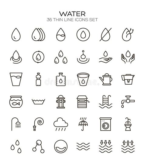 Ahorre El Sistema Del Icono De La Conciencia Del Agua Descensos