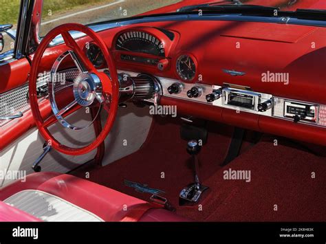 Red 1950's Ford Thunderbird Stock Photo - Alamy