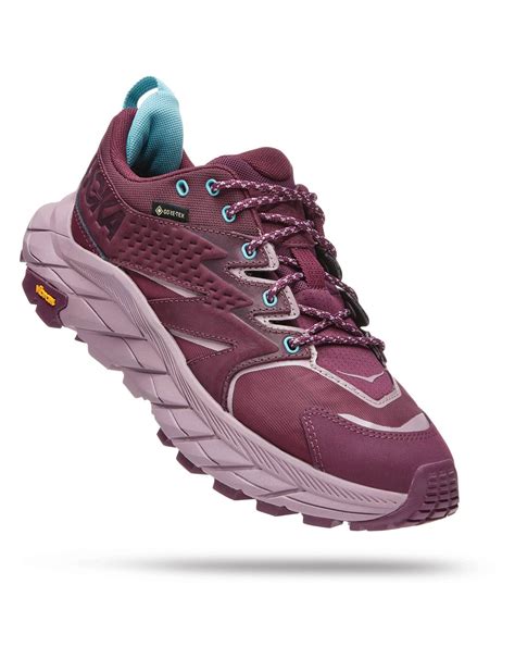 Hoka Anacapa Low Gtx W Grape Wine Elderberry Womens Day Hiking Boots