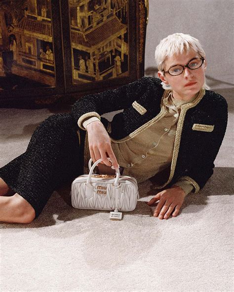 Emma Corrin Models Miu Miu Holiday Collection