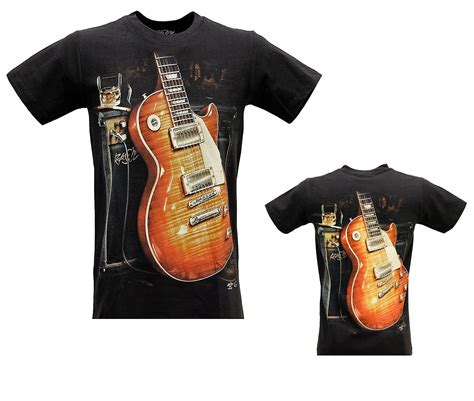 T Shirt Koszulka D Rock Chang Z Nadrukiem Wiec Ca Gitara Rozmiar S