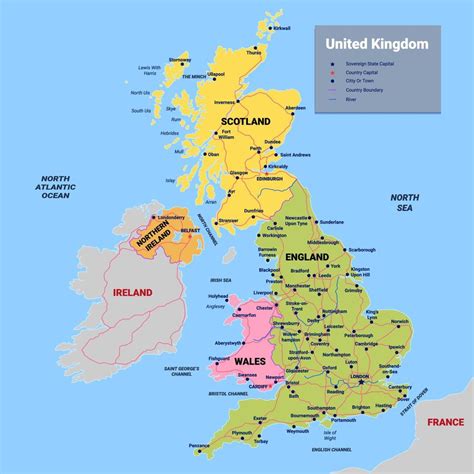 Mapa Del Pais Del Reino Unido Vector En Vecteezy