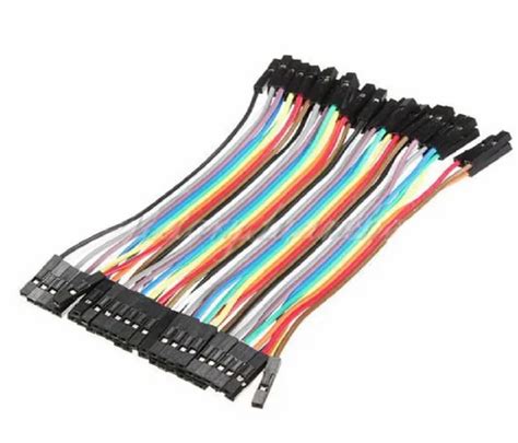 Armoured Multicolor 40 X 10cm Female To Female Dupont Jumper Wires