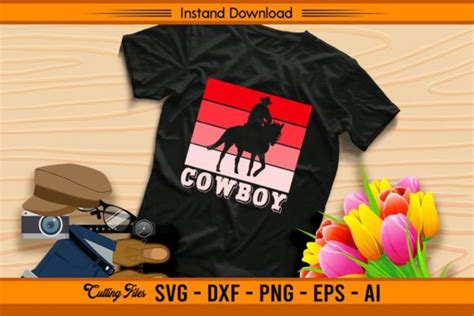 Cowboy Vintage Retro Graphic By Sketchbundle · Creative Fabrica